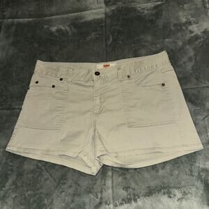 VTG Y2K Route 66 Mini Khaki Shorts Green Women's Size 12 Casual Safari